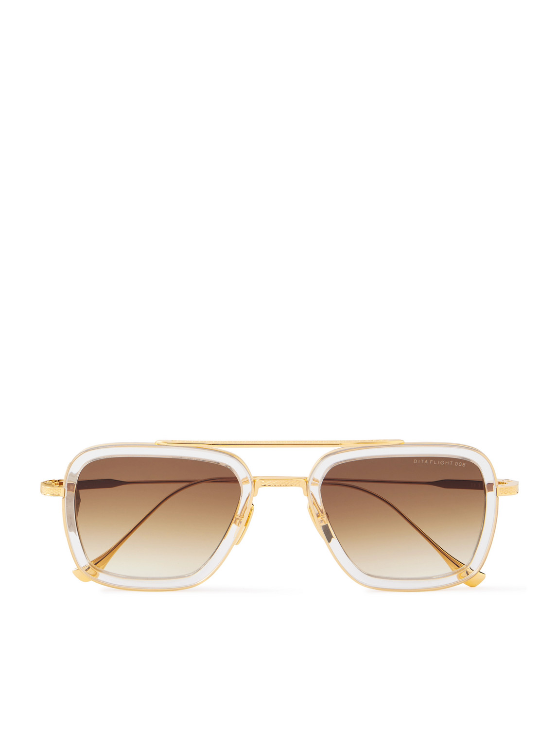 Dita Aviator-style Gold-tone And Acetate Sunglasses