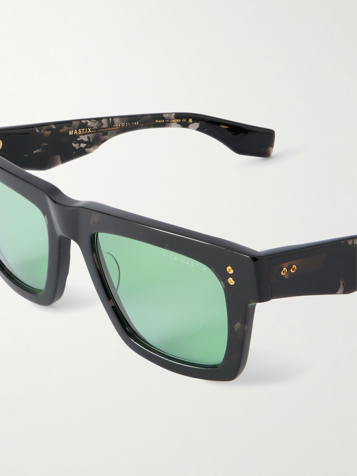 Dita Mastix Square-frame Tortoiseshell Acetate Sunglasses In Black