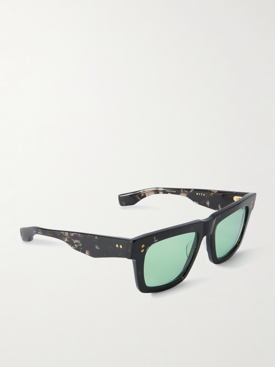 Dita Mastix Square-frame Tortoiseshell Acetate Sunglasses In Black