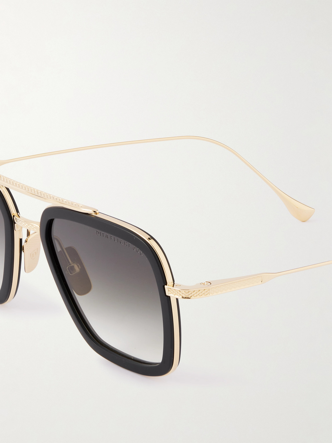 Dita Aviator-style Gold-tone And Acetate Sunglasses In Multi