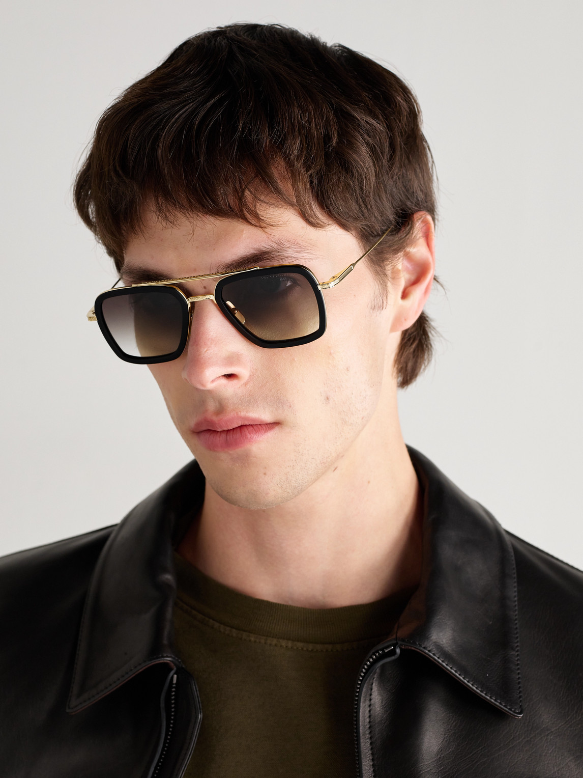 Aviator-Style Gold-Tone and Acetate Sunglasses — 2