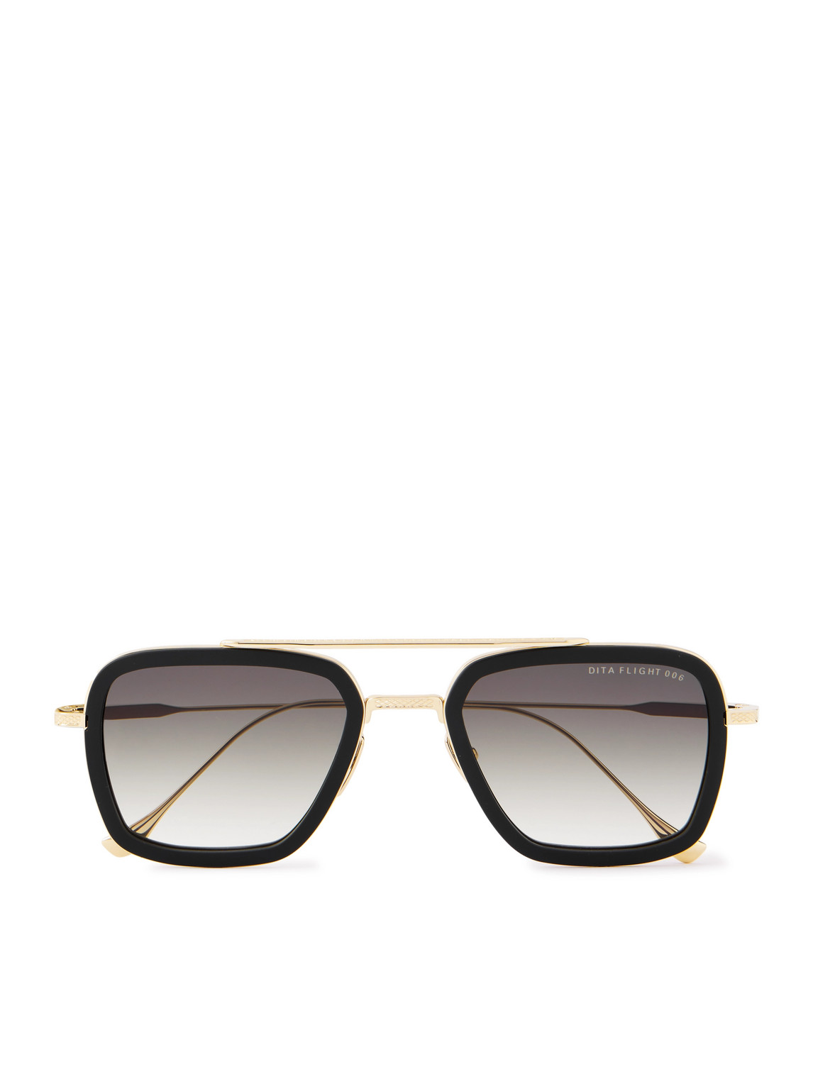 Dita Aviator-style Gold-tone And Acetate Sunglasses In Multi