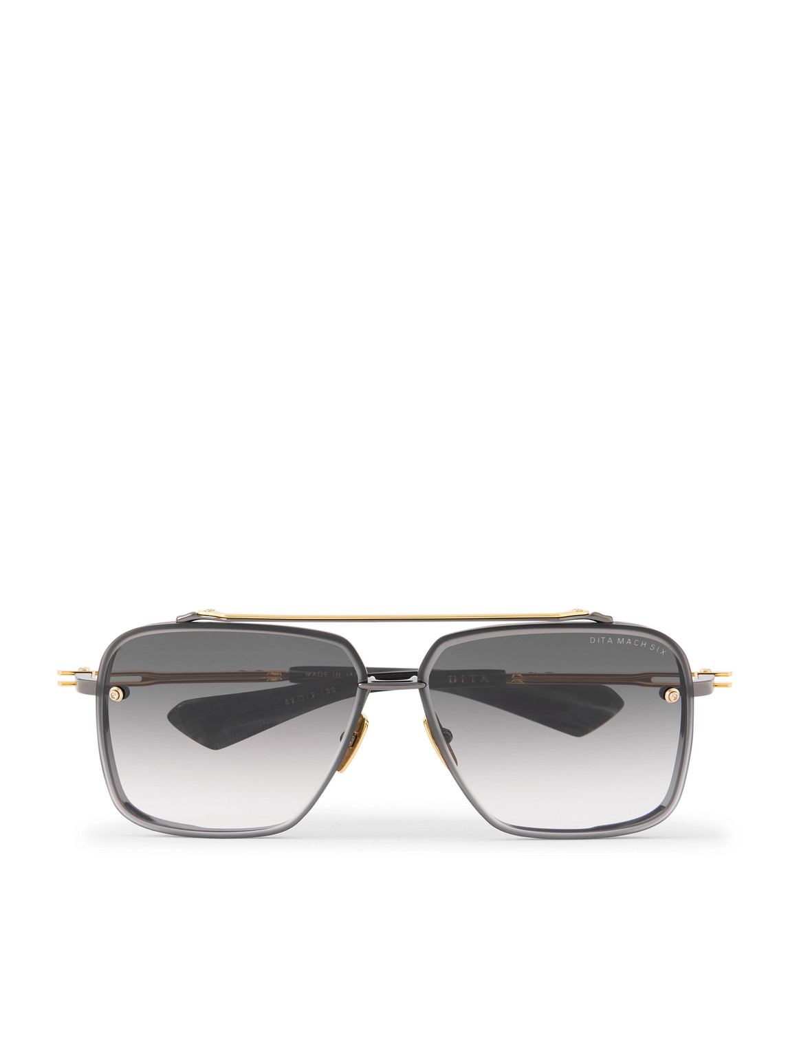 Dita Mach-six Aviator-style Gold-tone And Rhodium Sunglasses