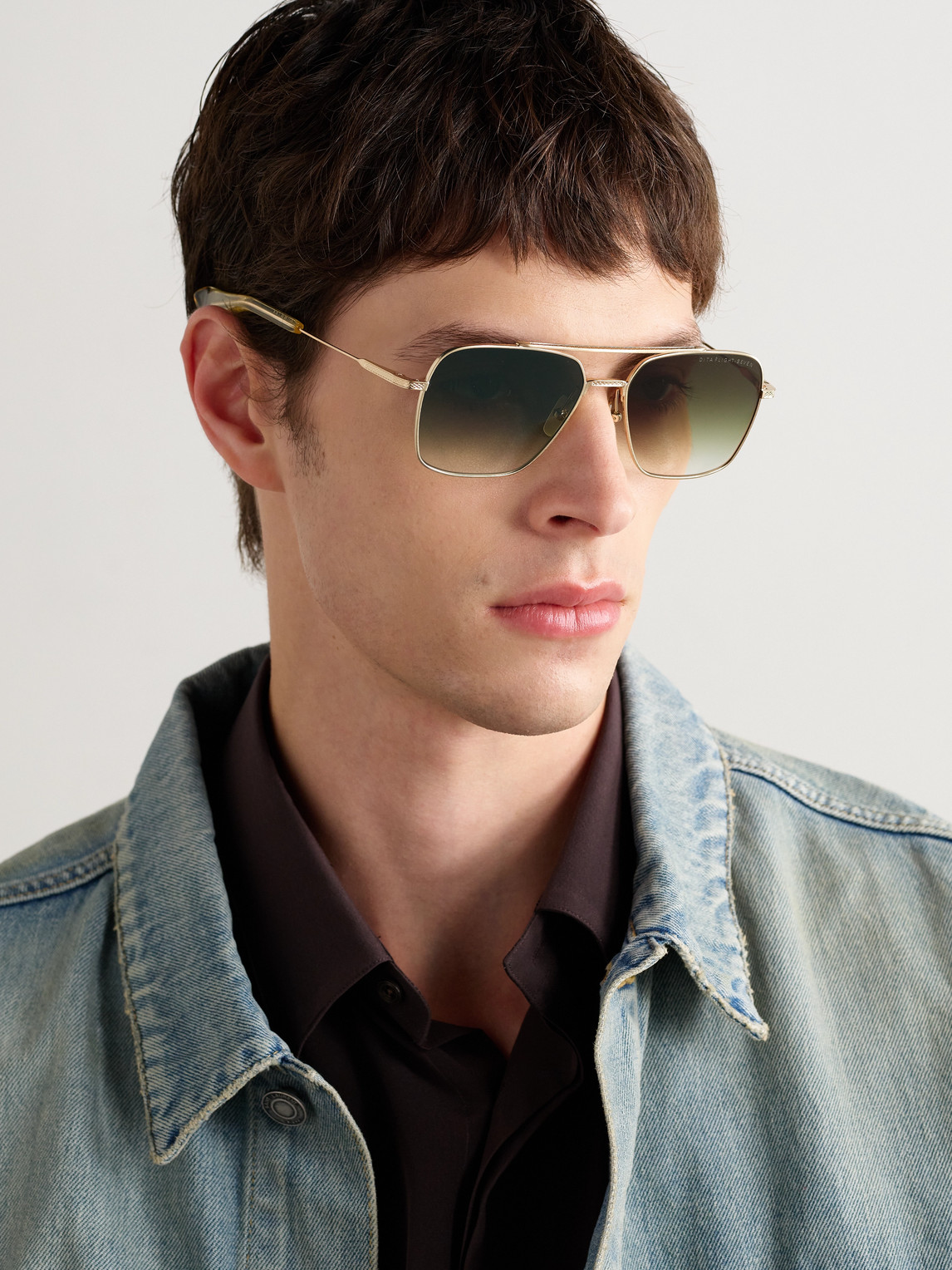 Aviator-Style Gold-Tone and Acetate Sunglasses — 2