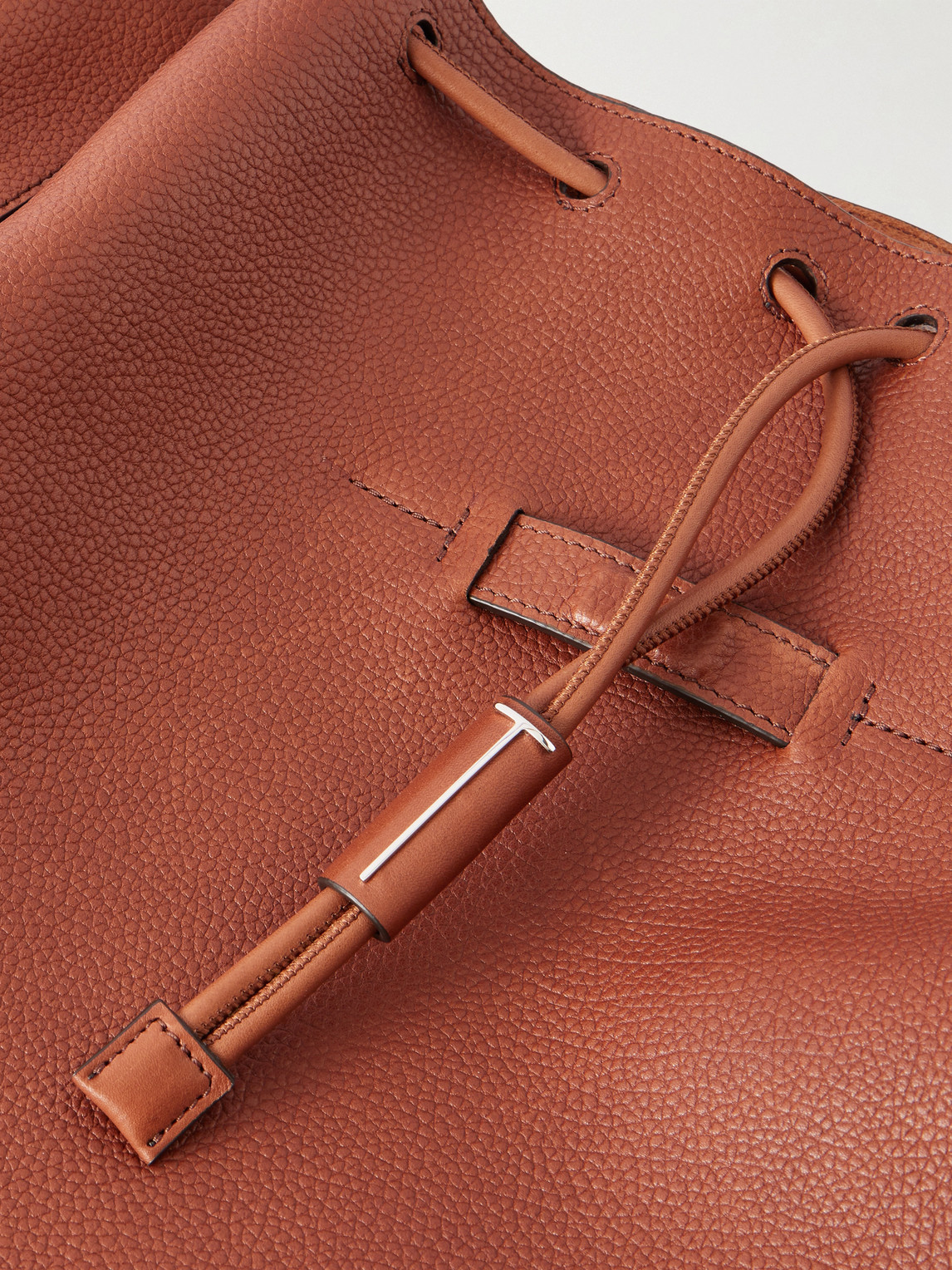 Tom Ford Leather Backpack In Brown