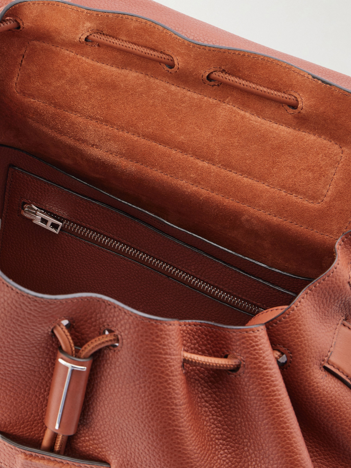 Tom Ford Leather Backpack In Brown