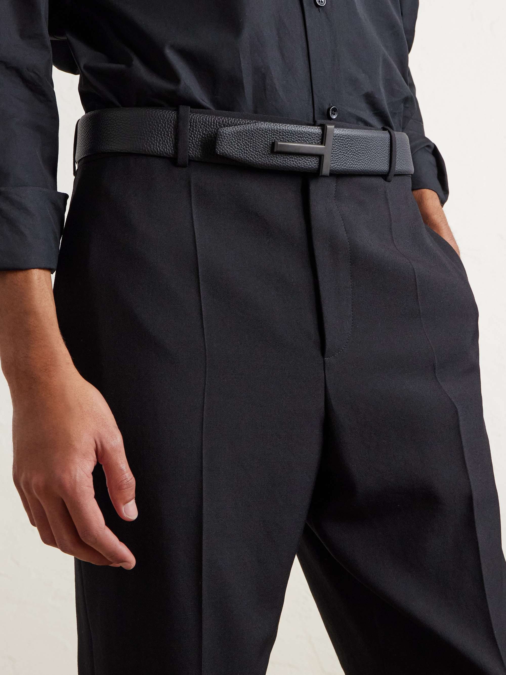 TOM FORD 4cm Full-Grain Leather Belt