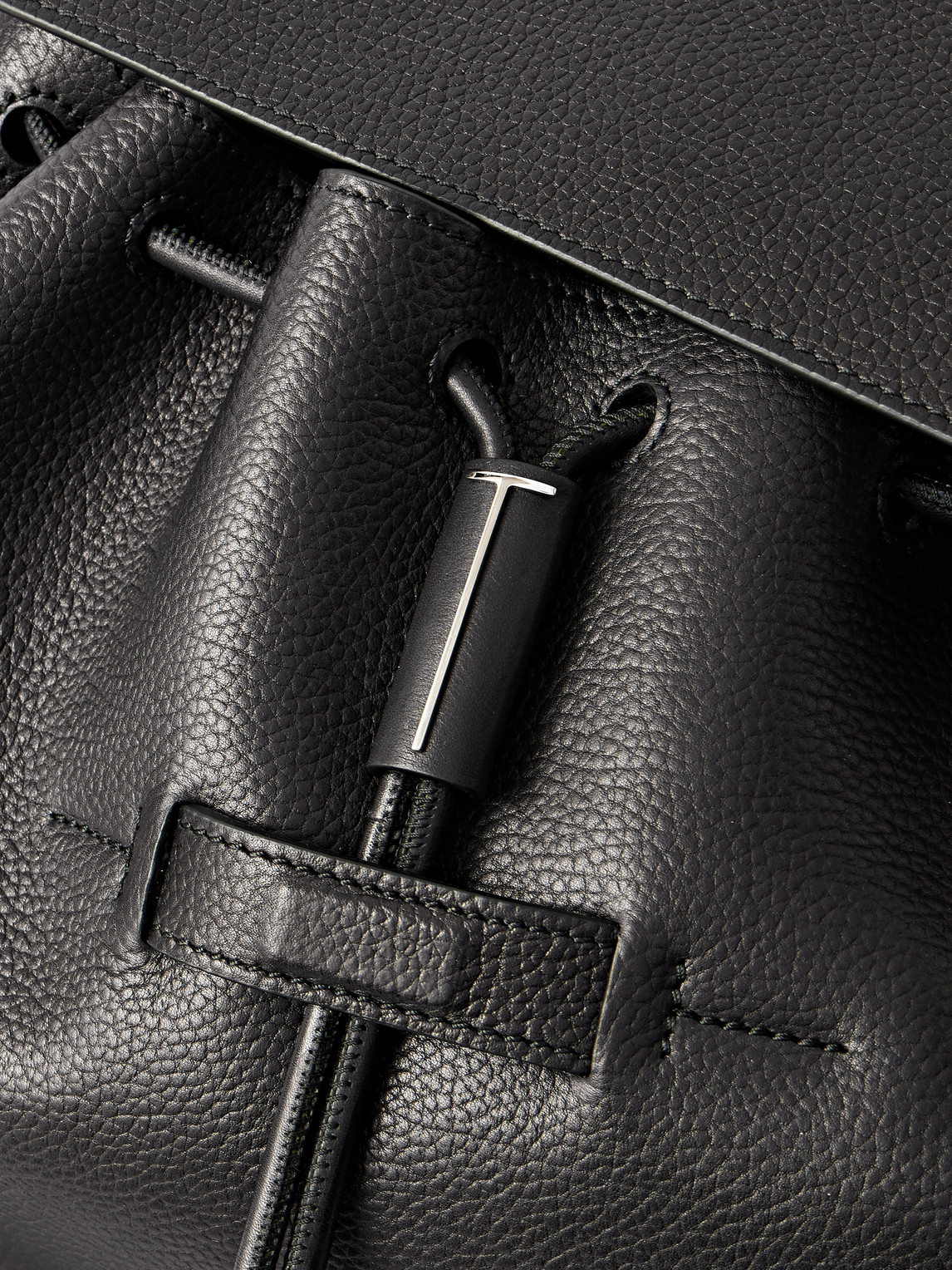 Tom Ford Leather Backpack In Black