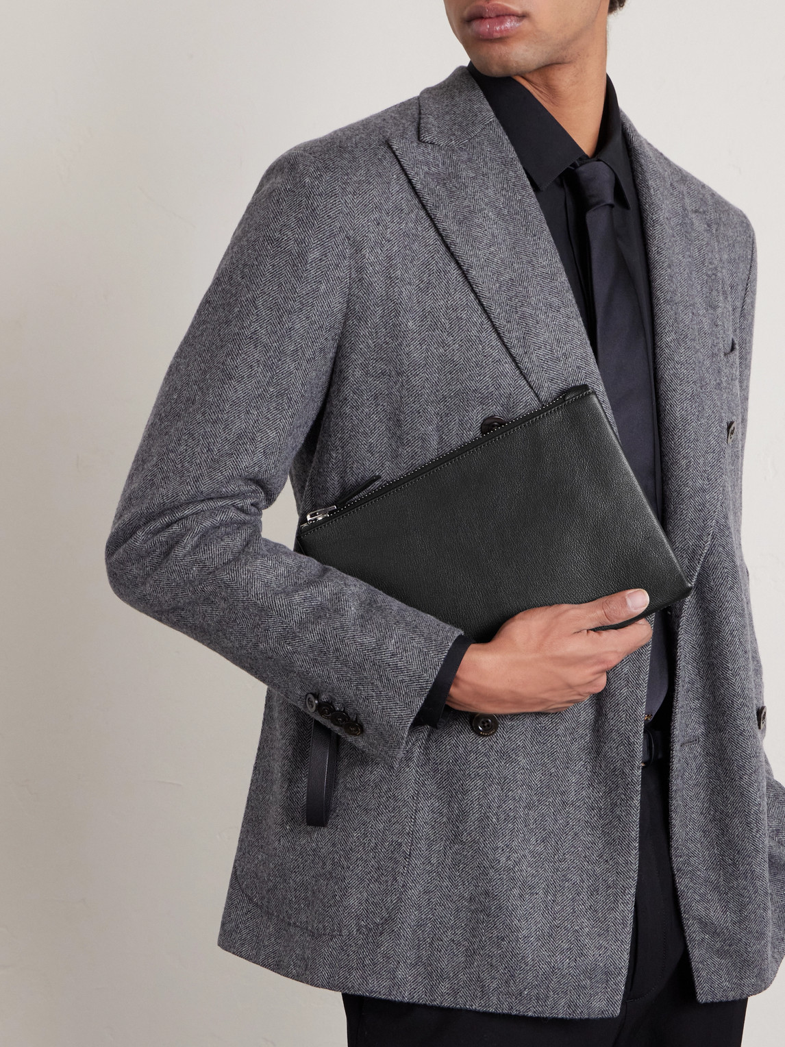 Tom Ford Leather Pouch In Black