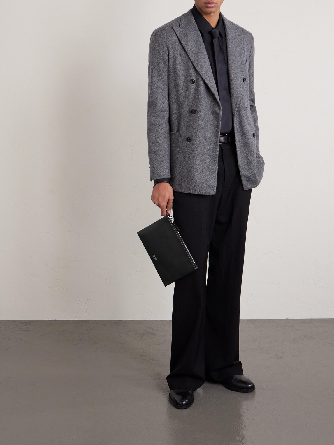 Tom Ford Leather Pouch In Black