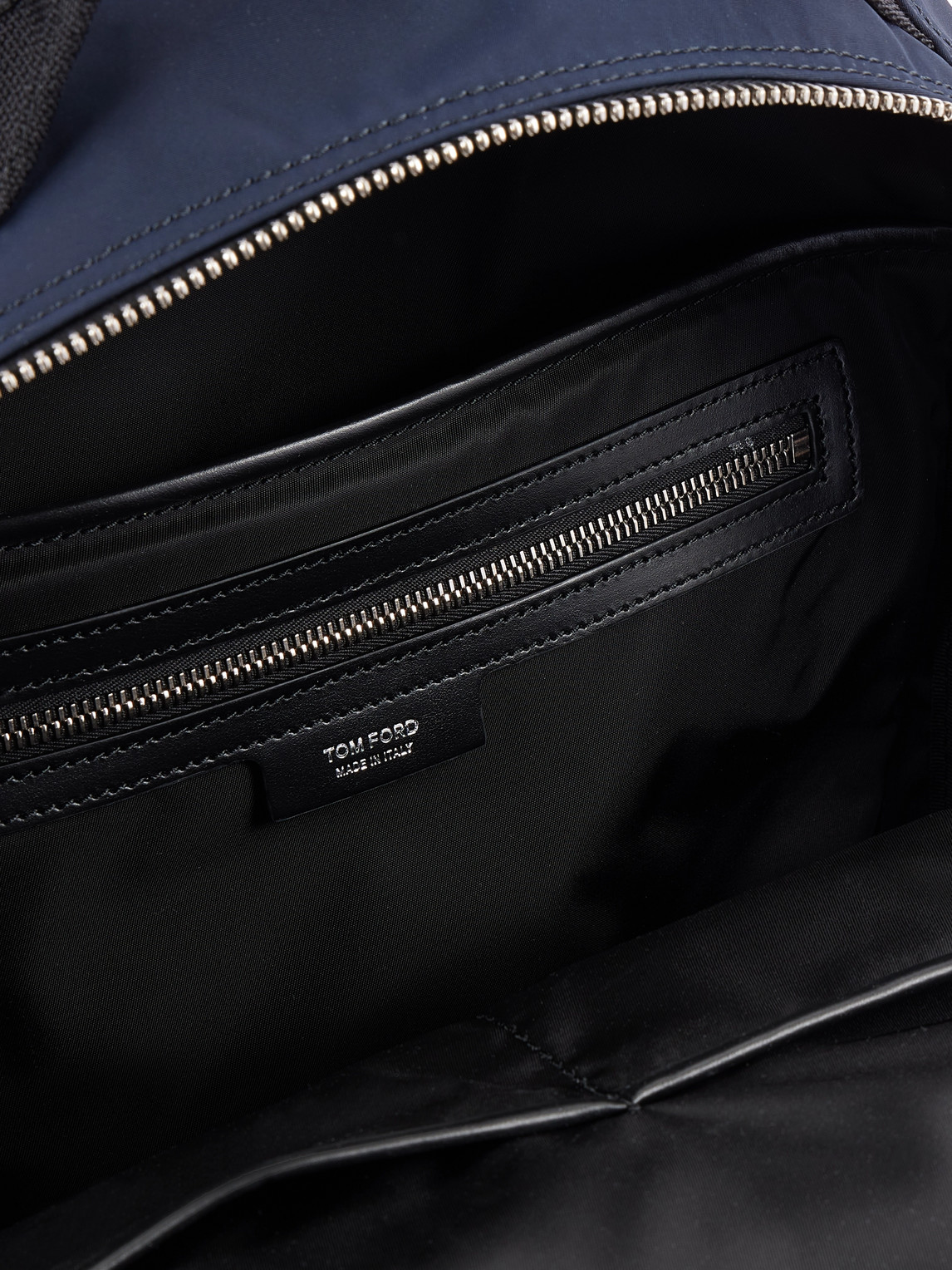 Tom Ford Leather-trimmed Nylon Backpack In Blue