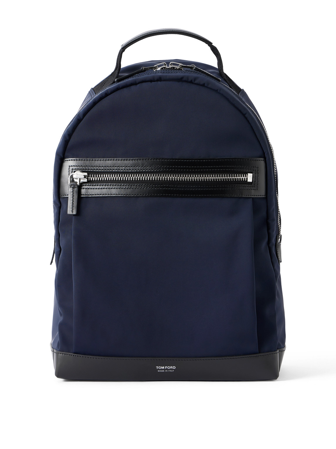Tom Ford Leather-trimmed Nylon Backpack In Blue