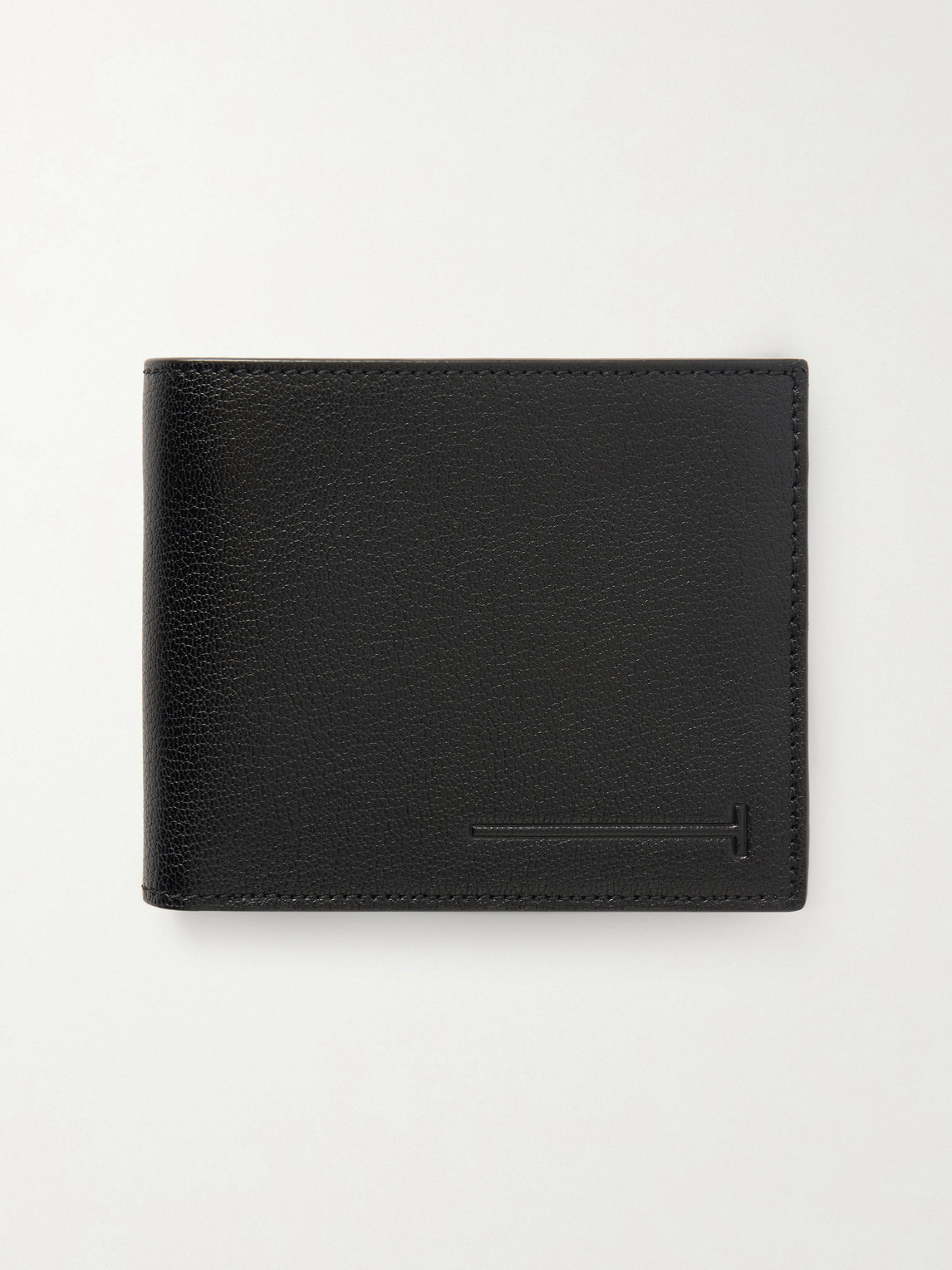 T Line Textured-Leather Bifold Wallet