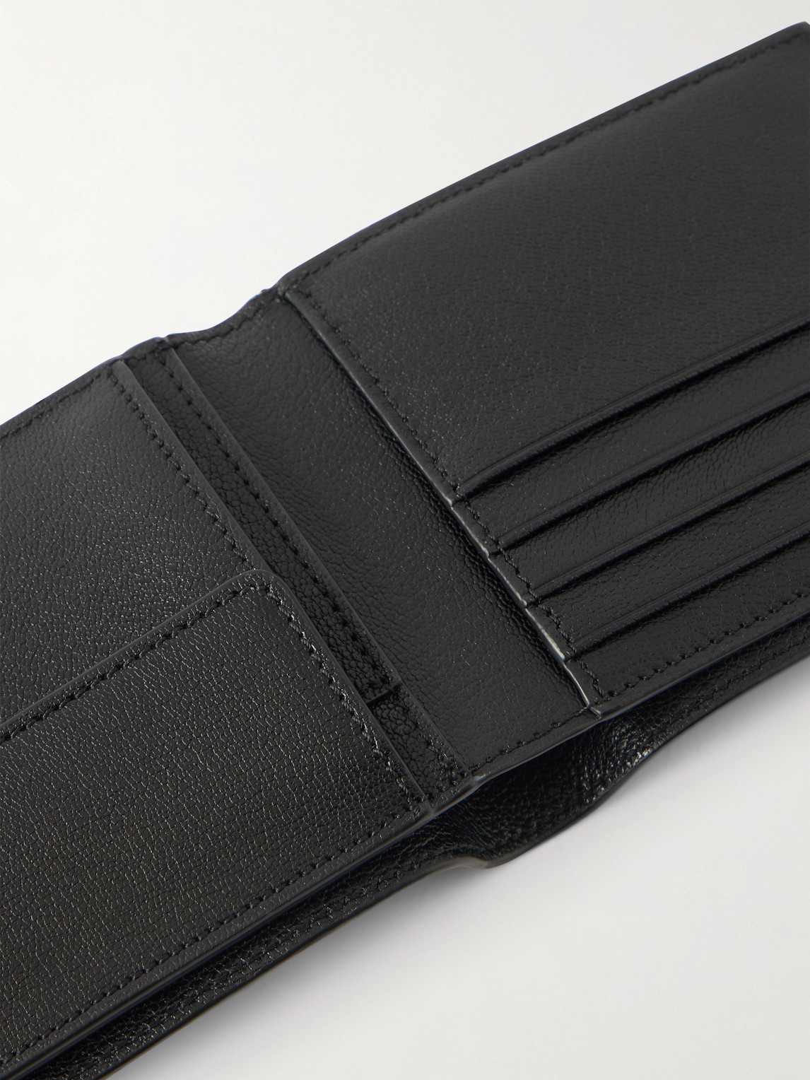 T Line Textured-Leather Bifold Wallet