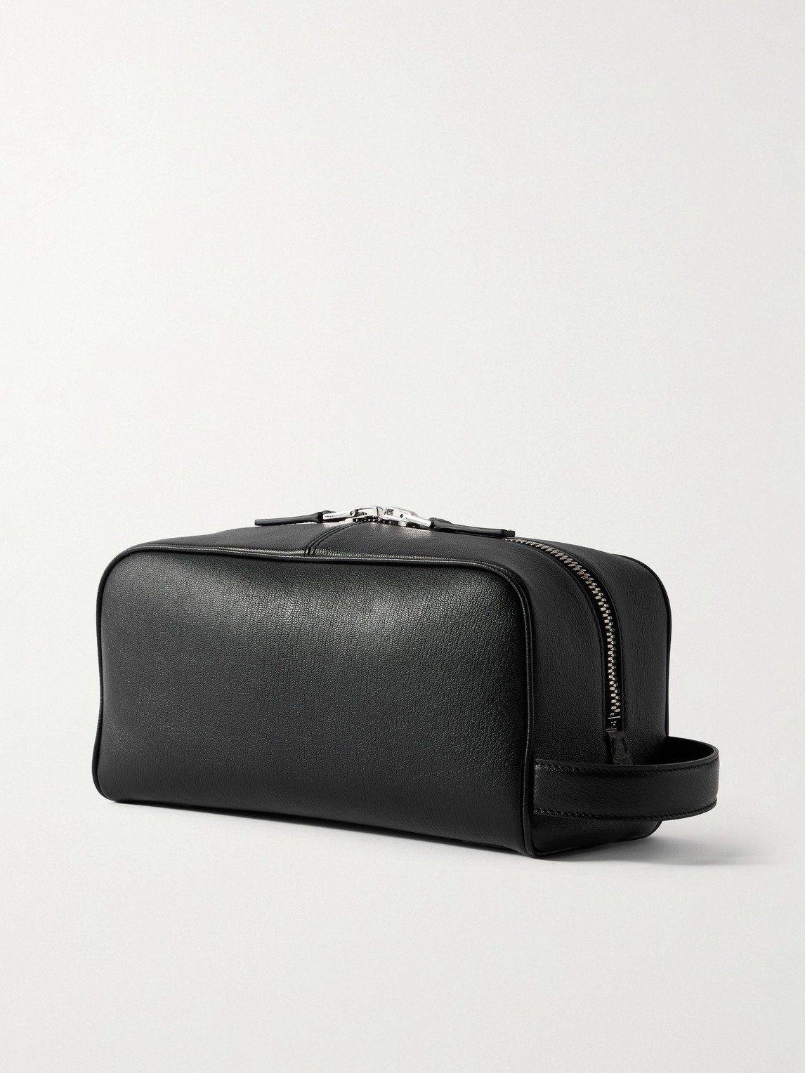 Tom Ford Leather Wash Bag In Black
