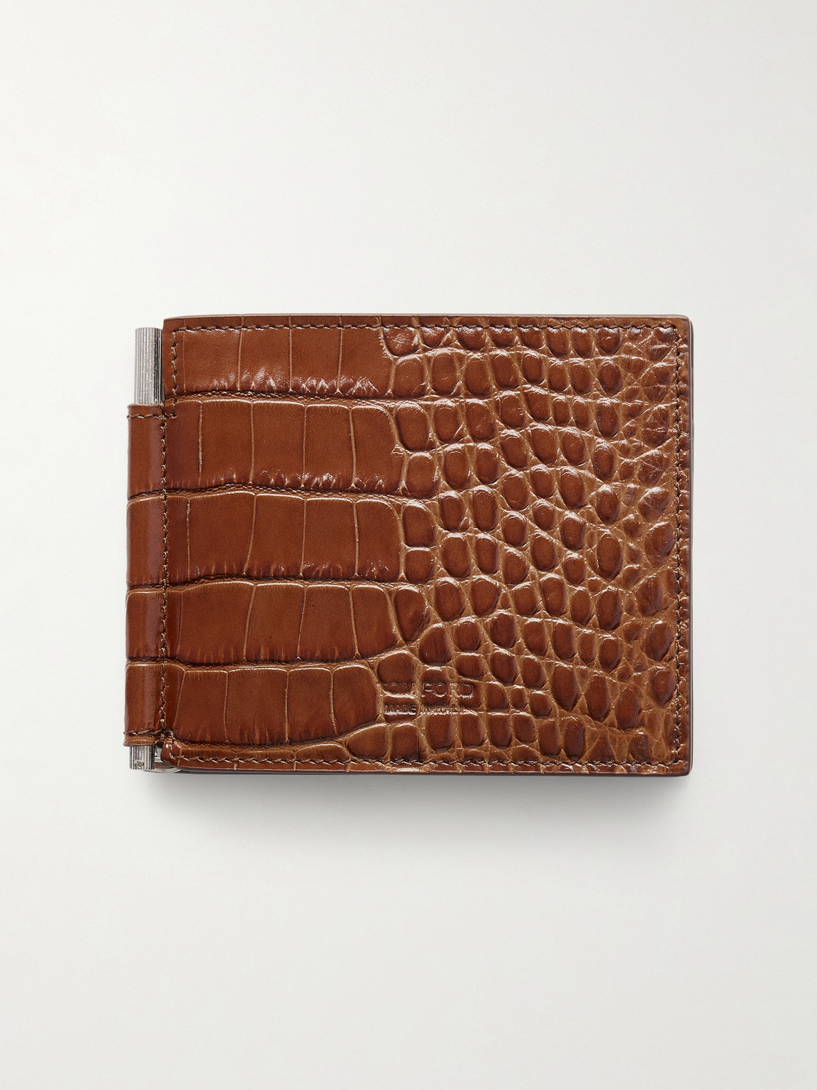 Tom Ford Croc-Effect Leather Billfold Wallet - Men