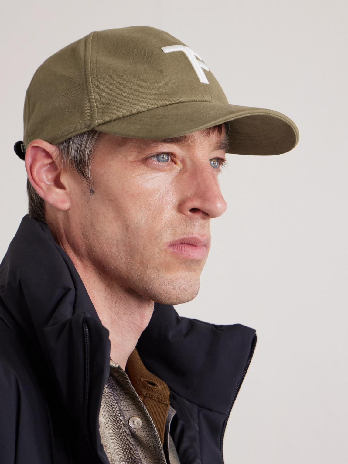 Tom Ford Leather-trimmed Logo-embroidered Cotton-twill Baseball Cap In Green