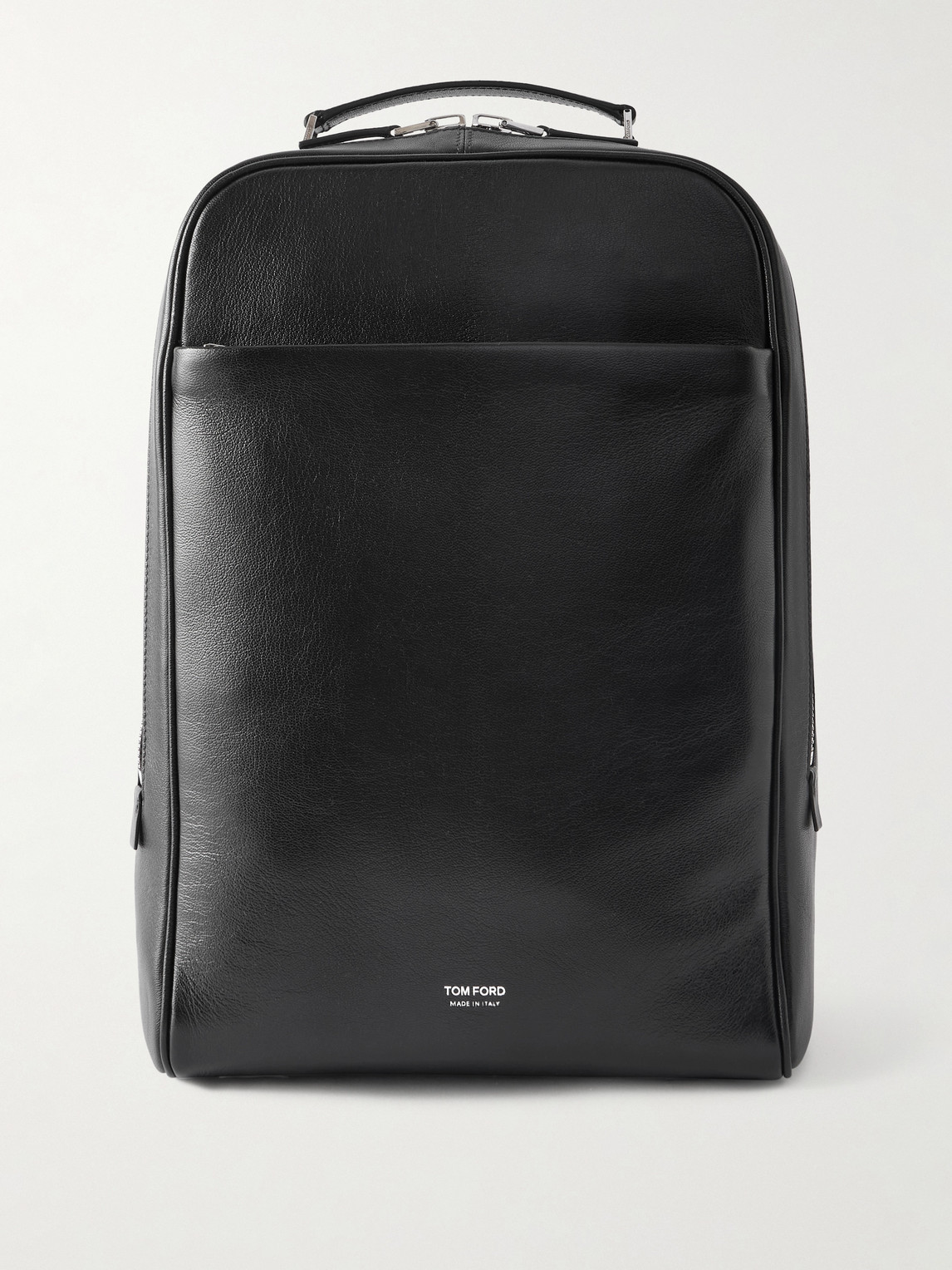 Tom Ford Full-grain Leather Backpack In Black