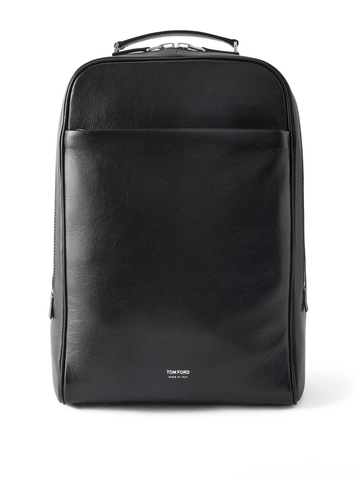 Tom Ford Full-grain Leather Backpack In Black