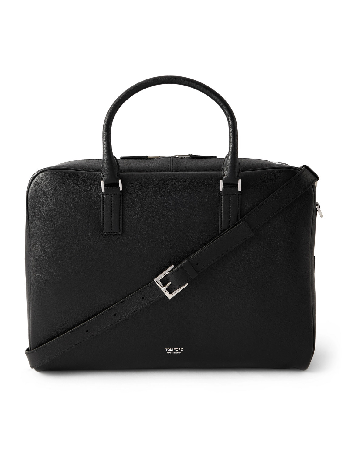 Tom Ford Full-grain Leather Briefcase In Black
