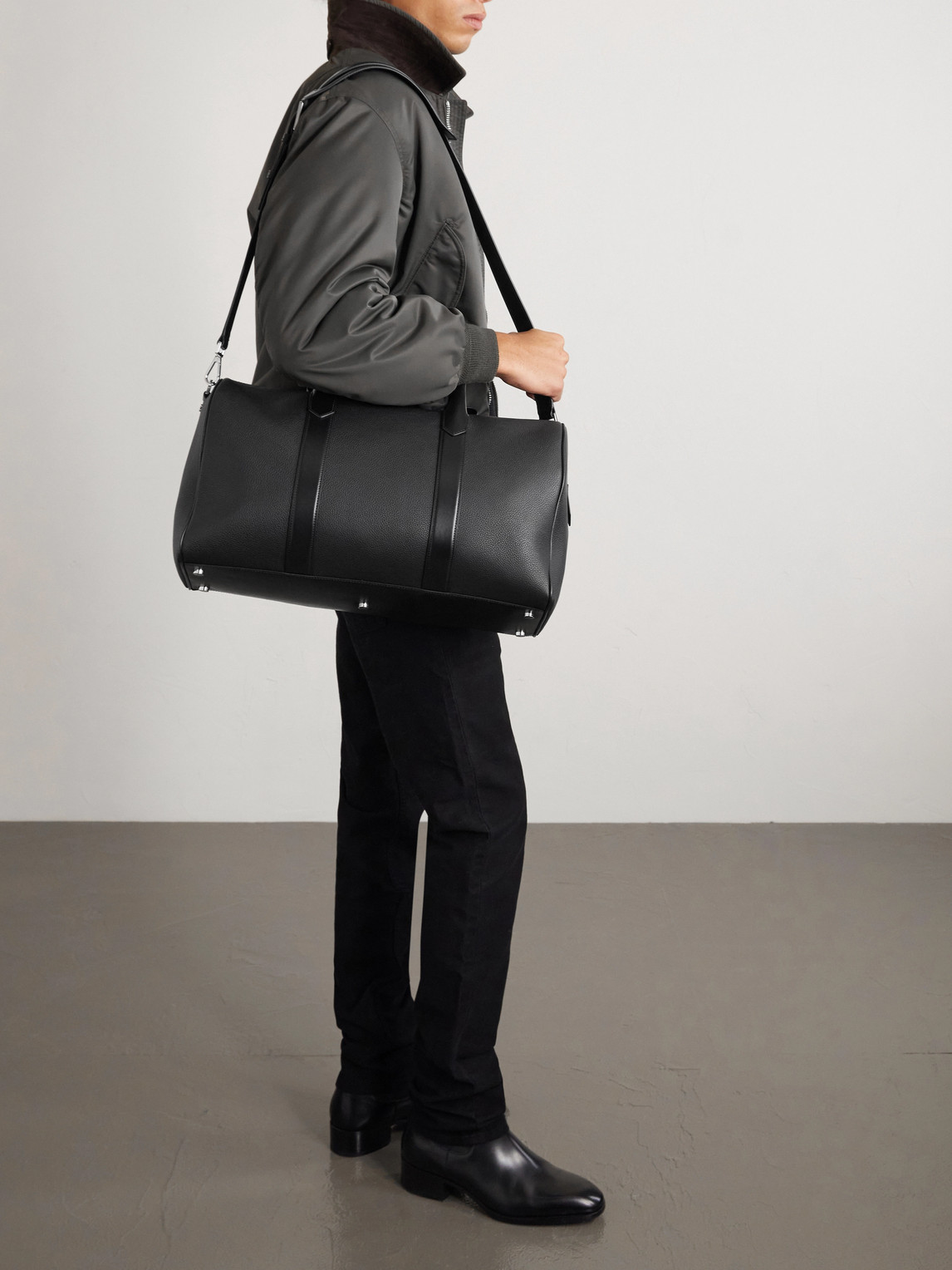  Tom Ford - Leather Weekend Bag - Men - Black 