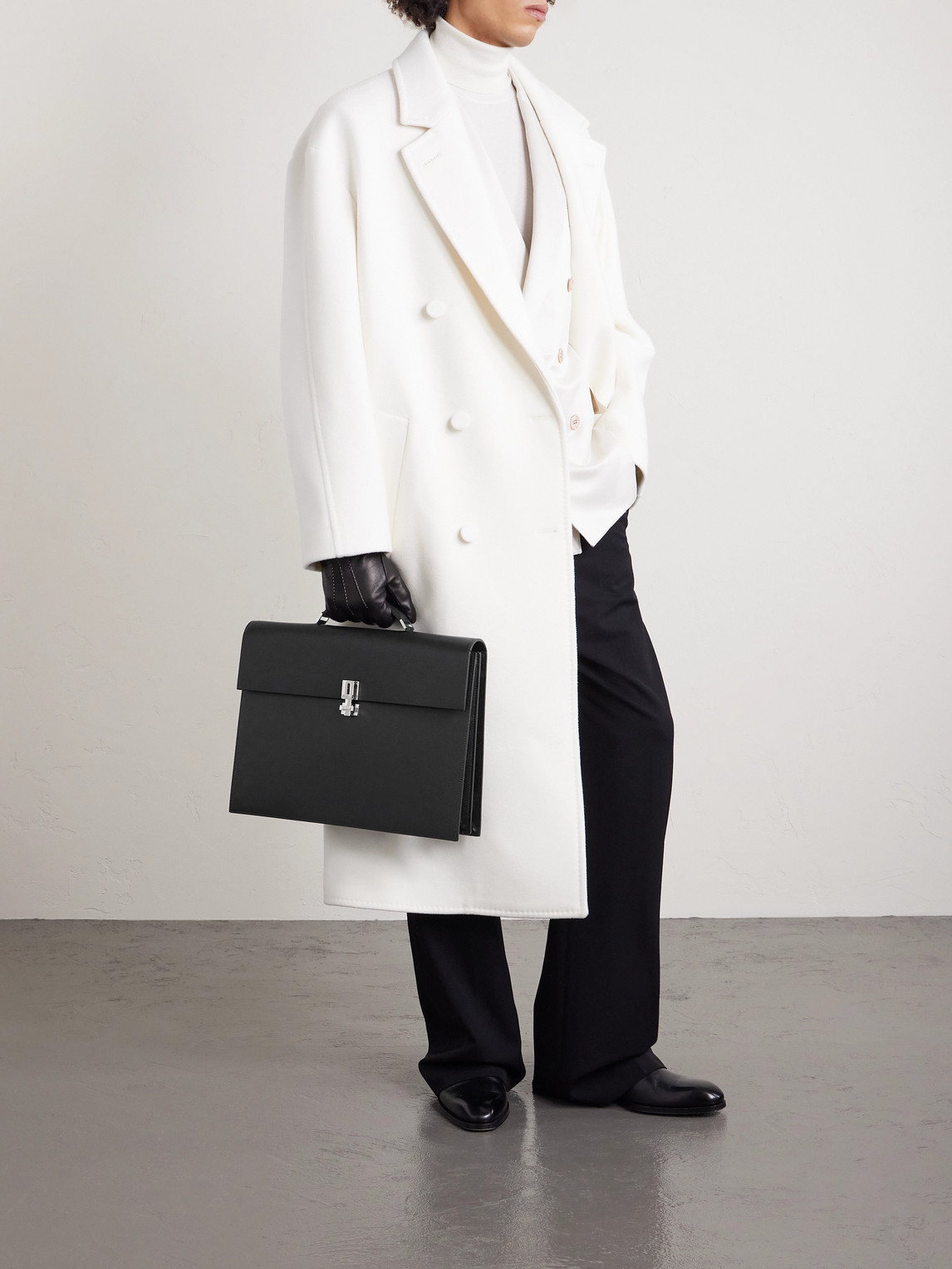 Tom Ford Full-grain Leather Briefcase In Black