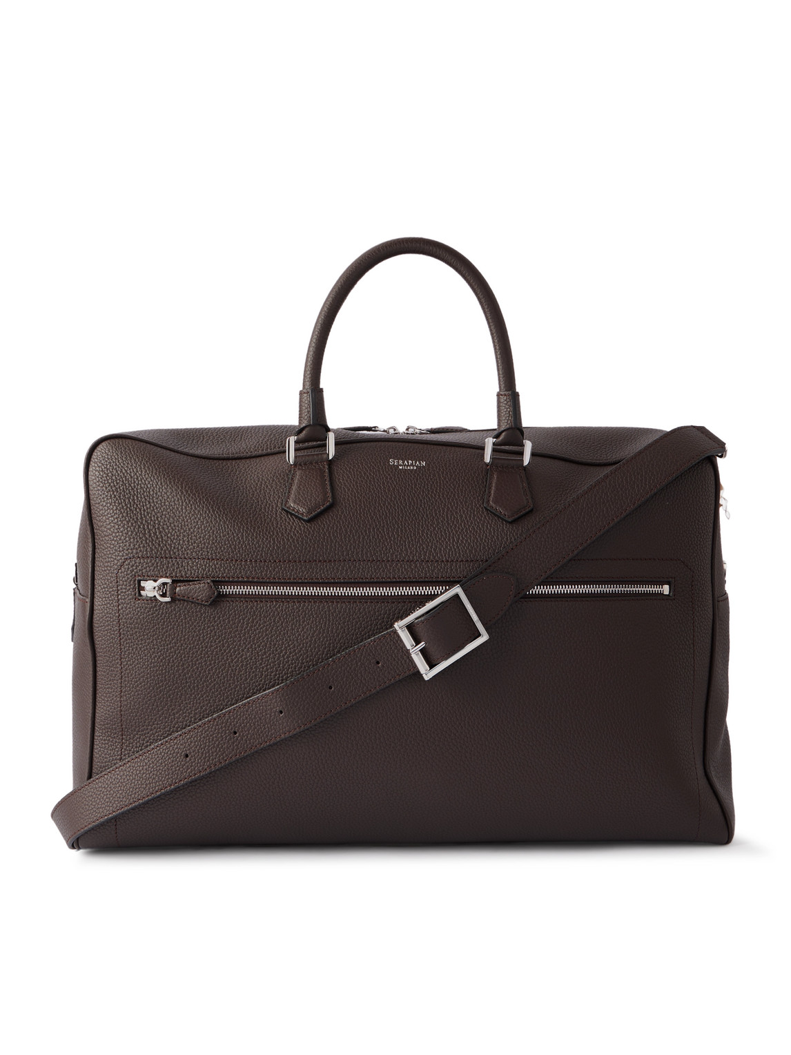 Serapian Full-grain Leather Holdall In Brown