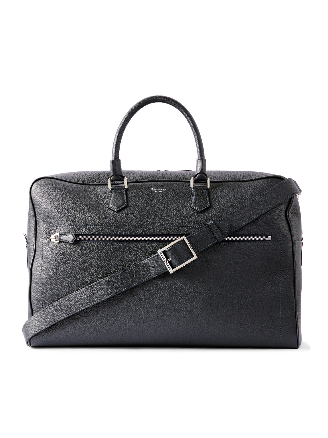 Serapian Full-grain Leather Holdall In Blue