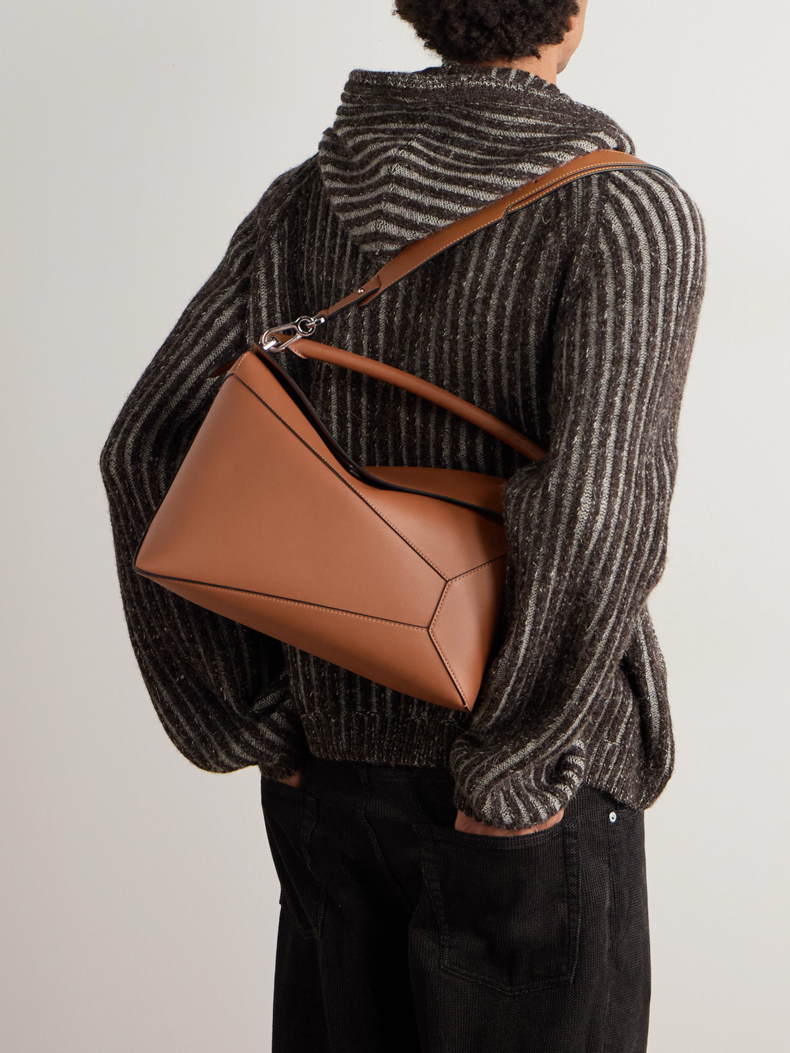 Loewe Large Puzzle Bag In Classic Calfskin In Brown