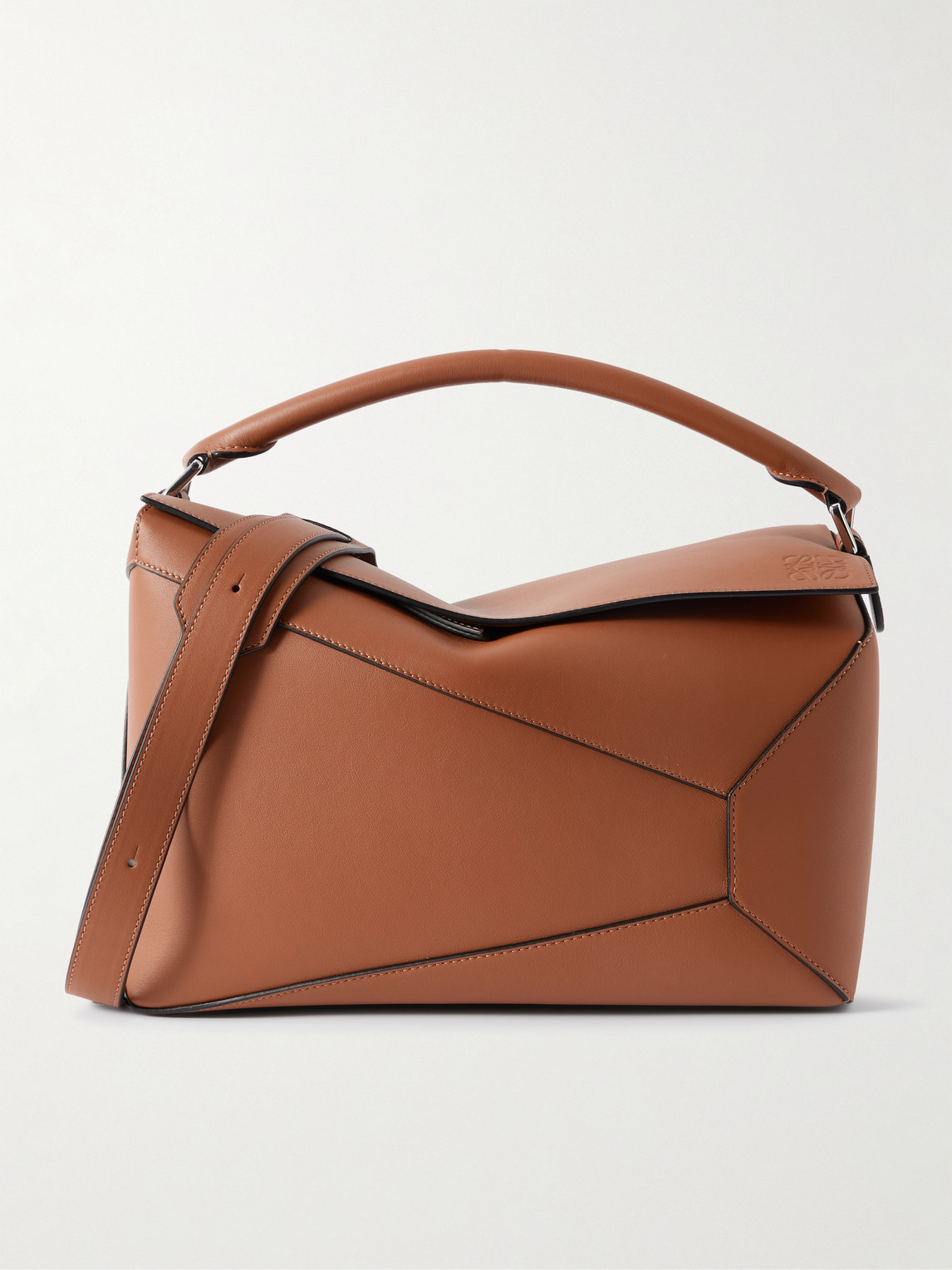 Loewe Puzzle Edge Large Logo-Debossed Leather Messenger Bag - Men