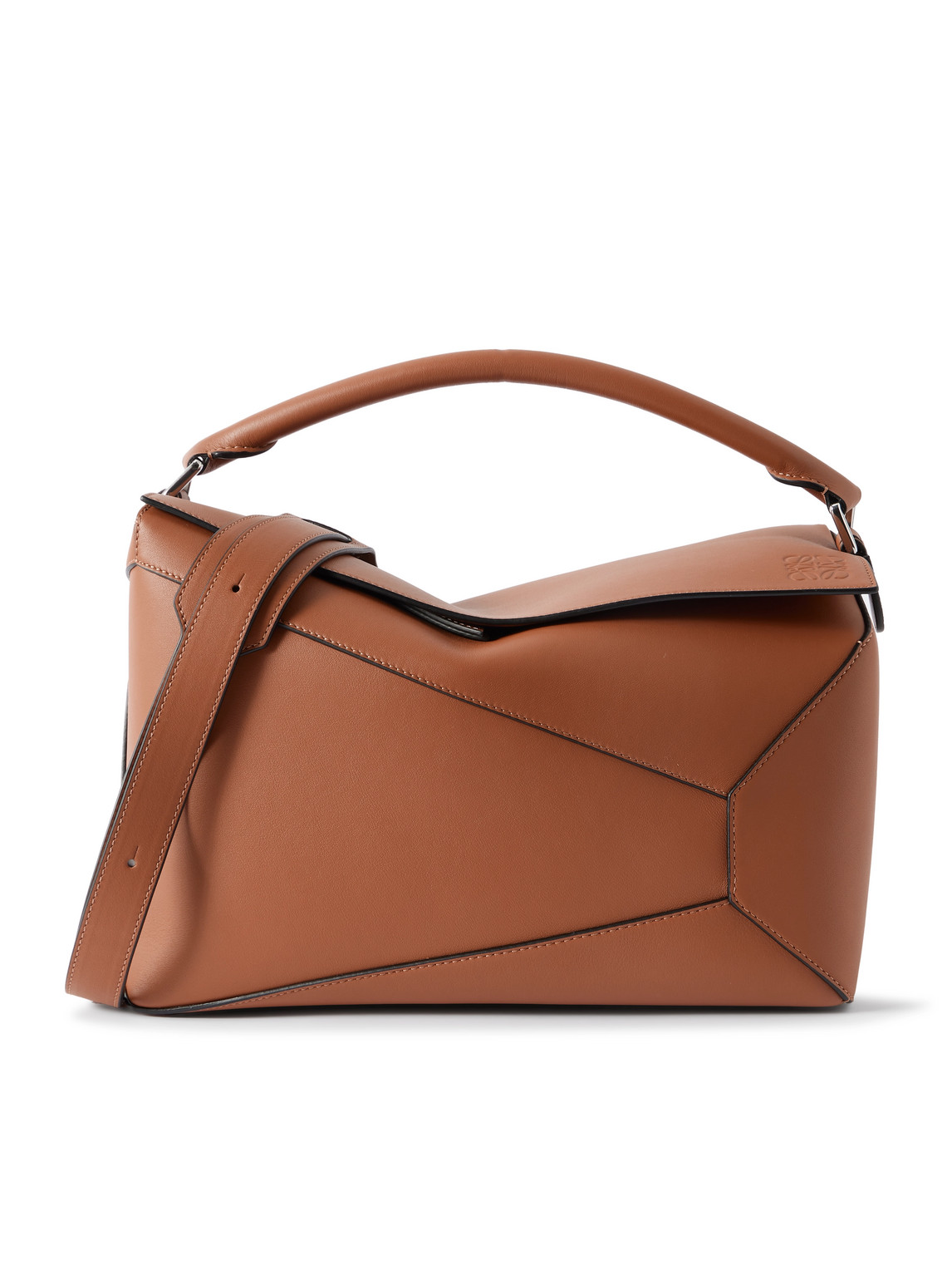 Loewe Large Puzzle Bag In Classic Calfskin In Brown