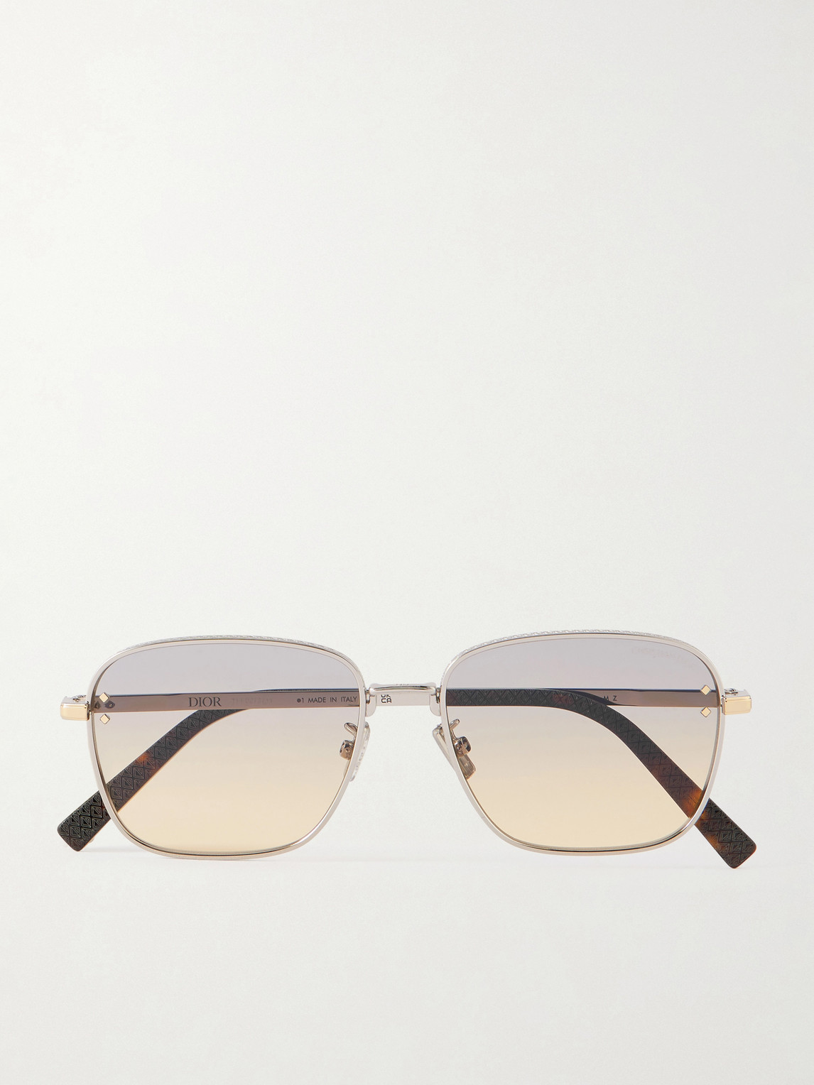 DIOR Eyewear CD Diamond S4U D-Frame Silver-Tone and Tortoiseshell Acetate Sunglasses - Men