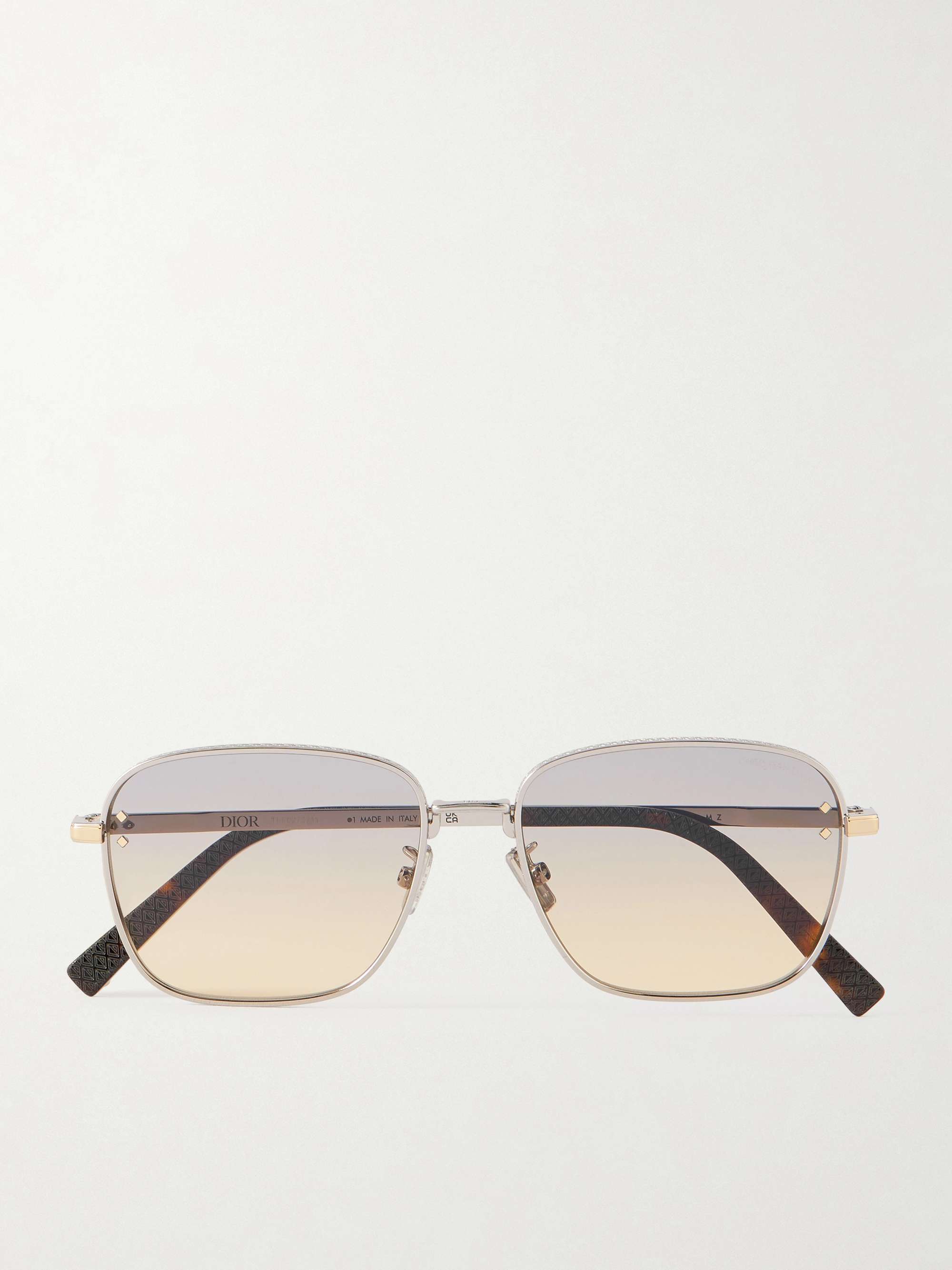 DIOR EYEWEAR CD Diamond S4U D-Frame Silver-Tone and Tortoiseshell Acetate Sunglasses