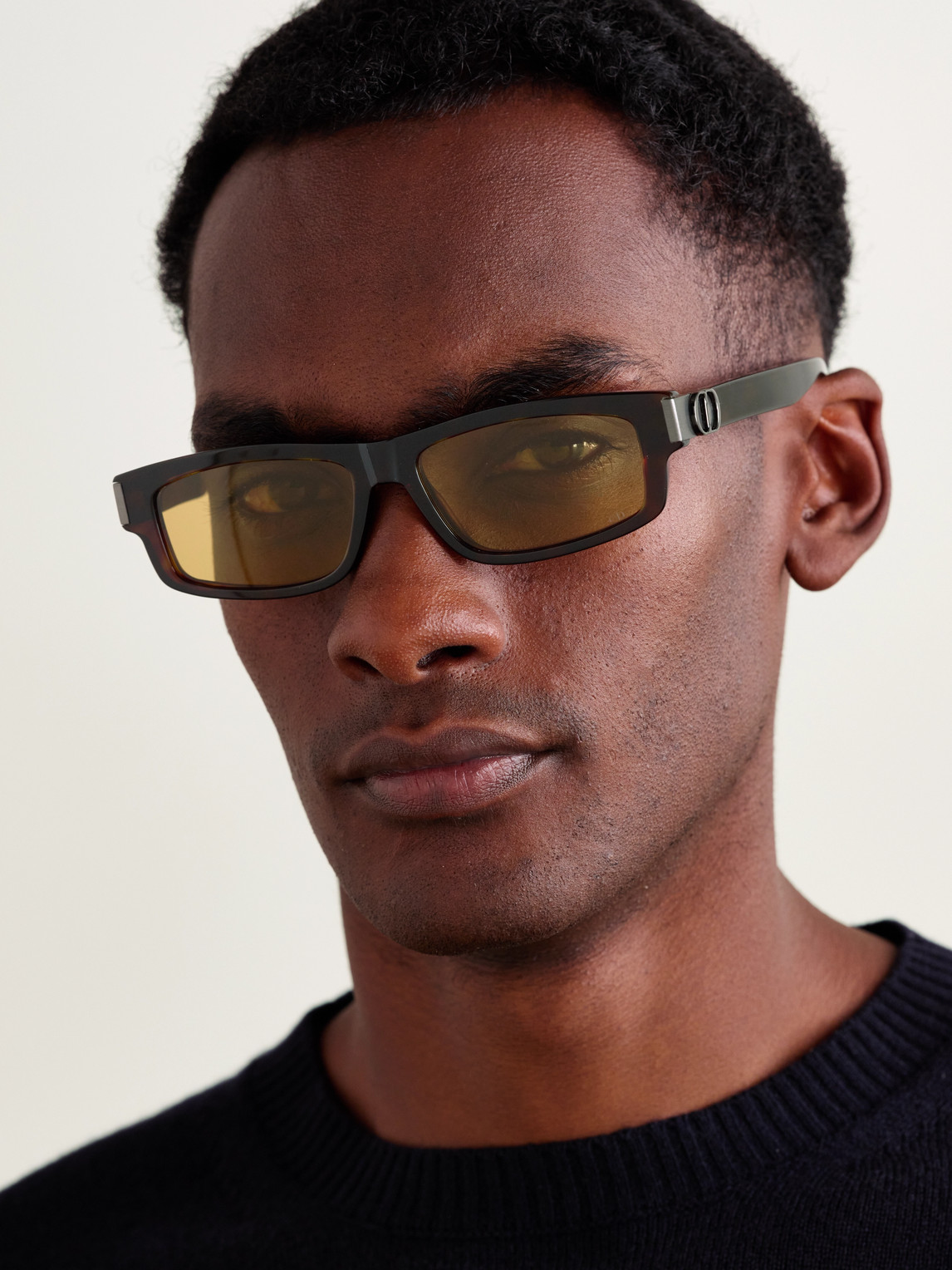 Dior Cdicons2i Rectangular-frame Tortoiseshell Acetate Sunglasses In Multi