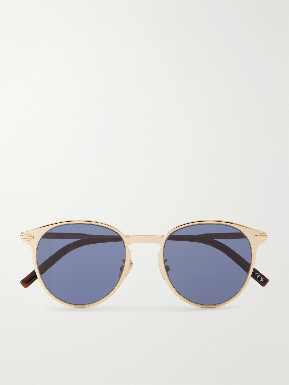 DIOR Eyewear DiorBlackSuit R8U Round-Frame Gold-Tone Mirrored Sunglasses - Men