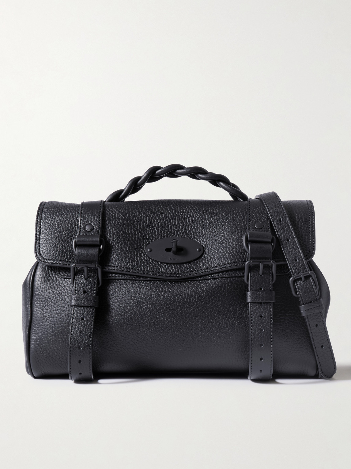 Mulberry Alexa Full-grain Leather Messenger Bag In Black