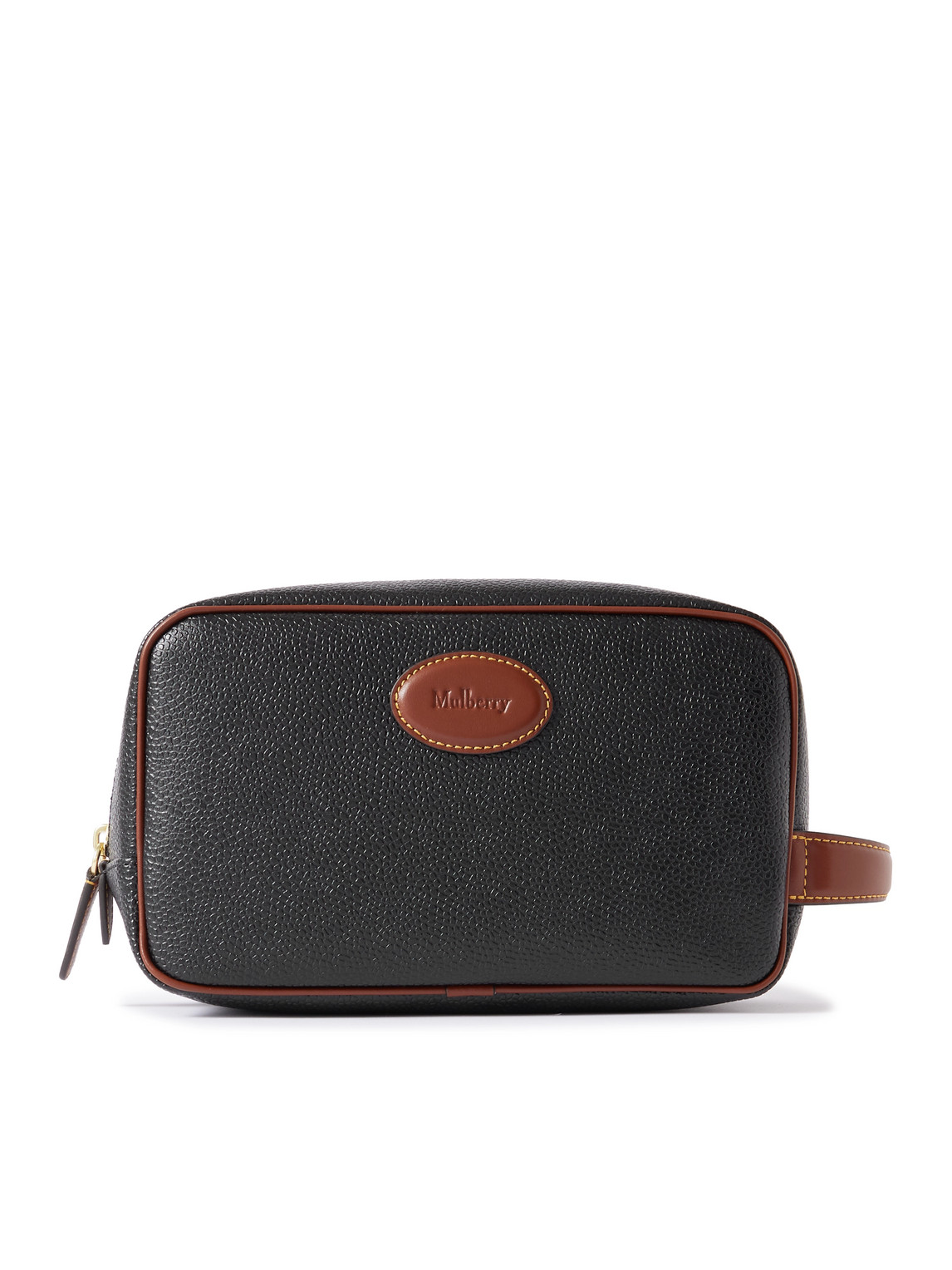 Mulberry – Leather-Trimmed BioVeg Scotchgrain Wash Bag