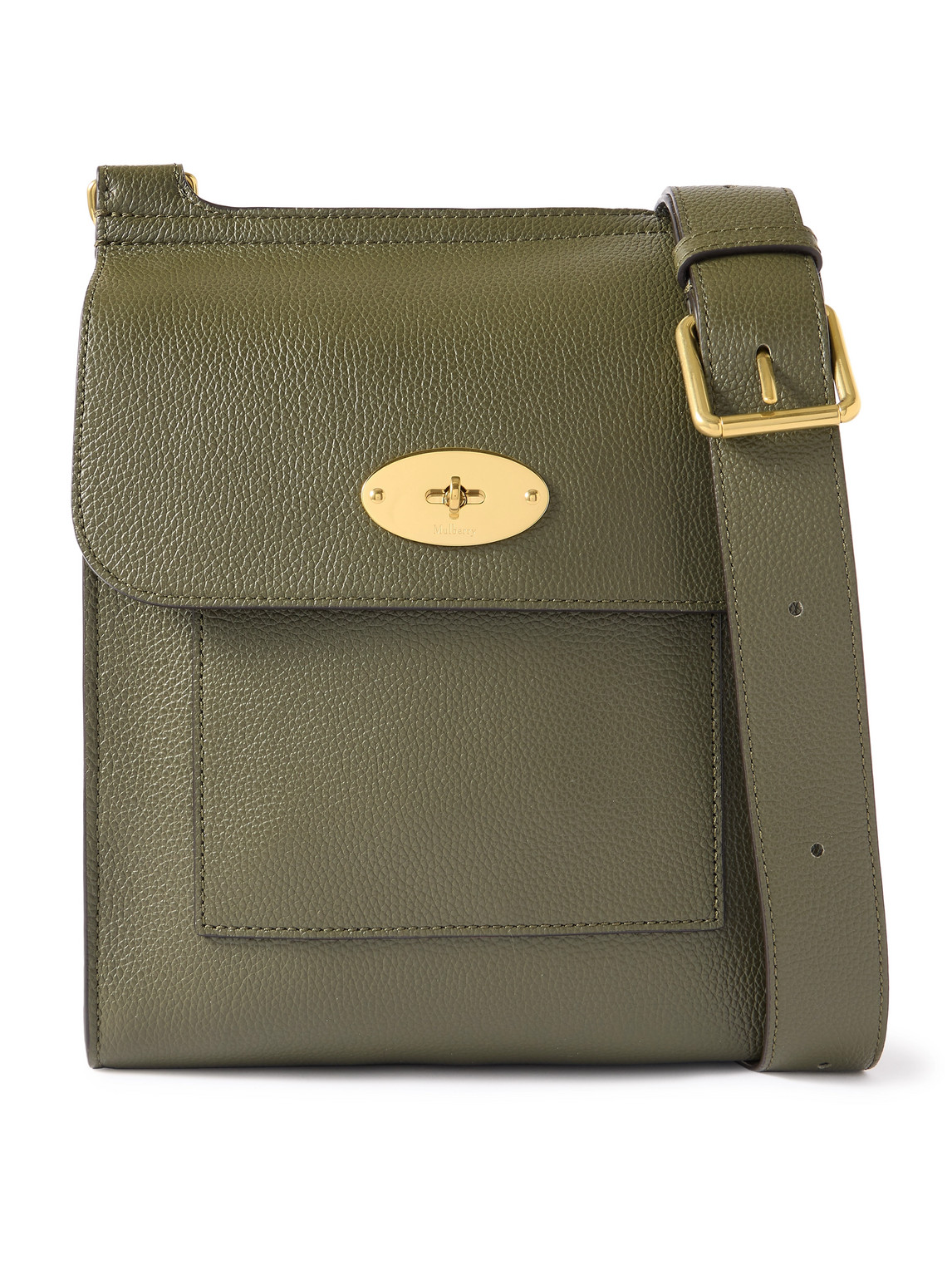 Mulberry Antony Full-grain Leather Messenger Bag In Green