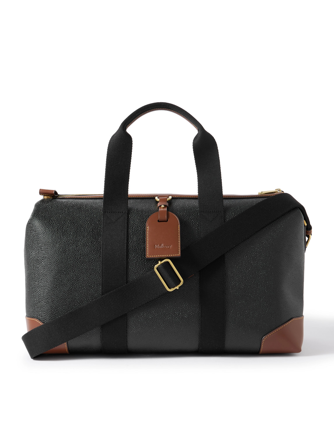 Mulberry – Heritage Day Clipper Small Leather-Trimmed Scotchgrain Weekend Bag