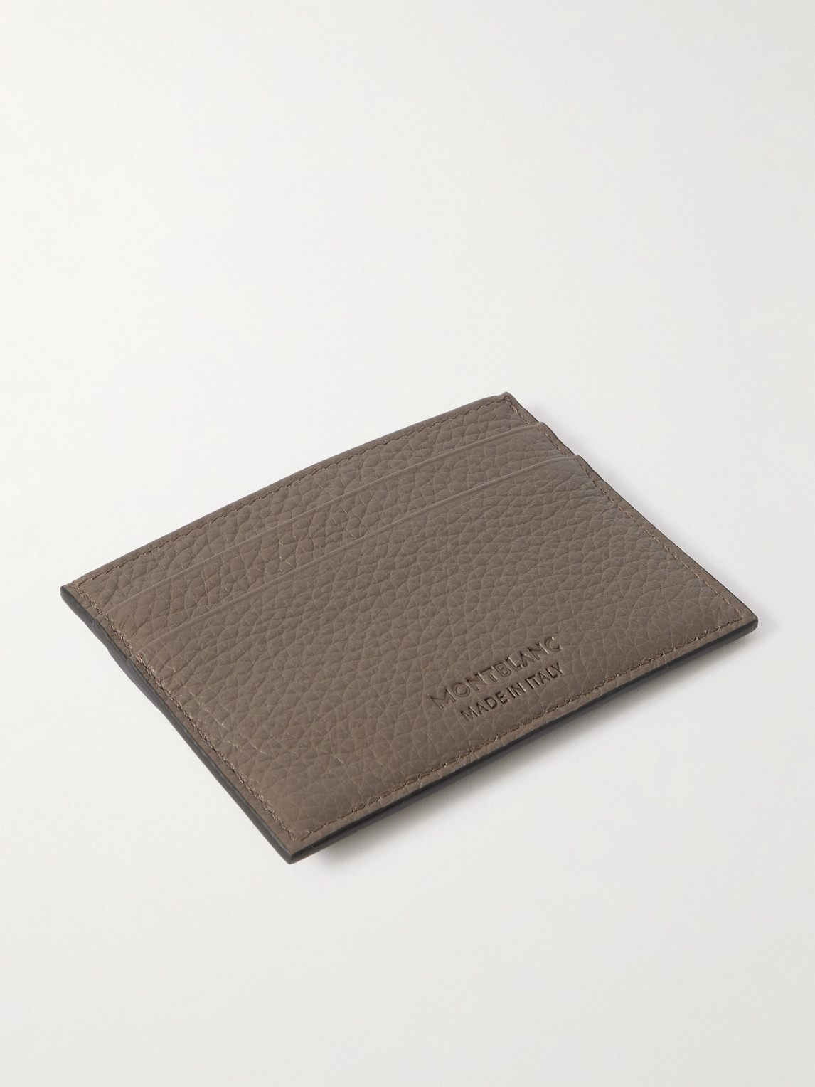 Montblanc Full-grain Leather Cardholder In Brown