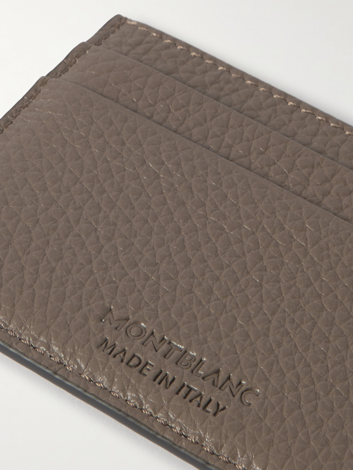 Montblanc Full-grain Leather Cardholder In Brown