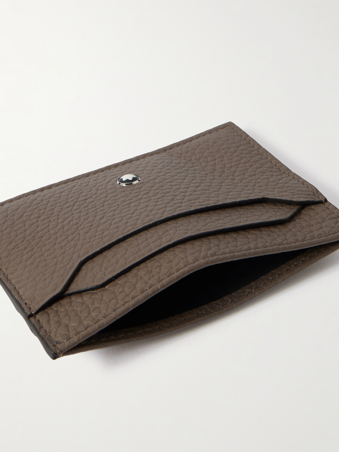Montblanc Full-grain Leather Cardholder In Brown