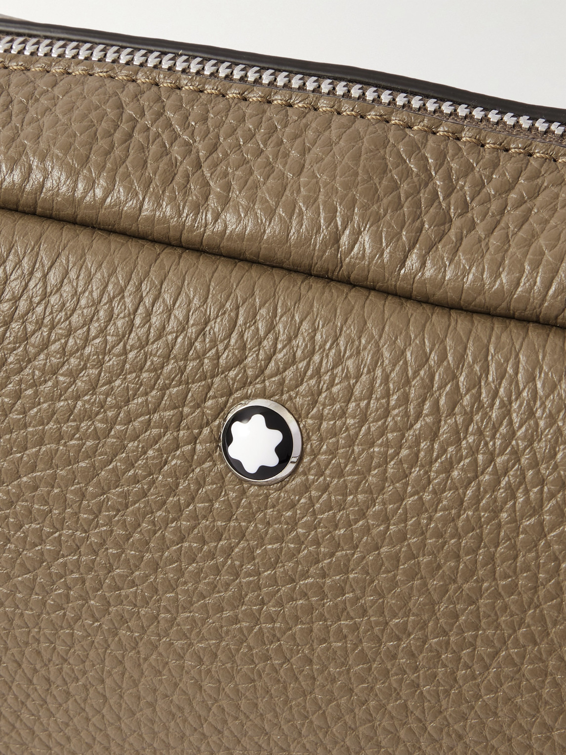 Montblanc Full-grain Leather Messenger Bag In Brown