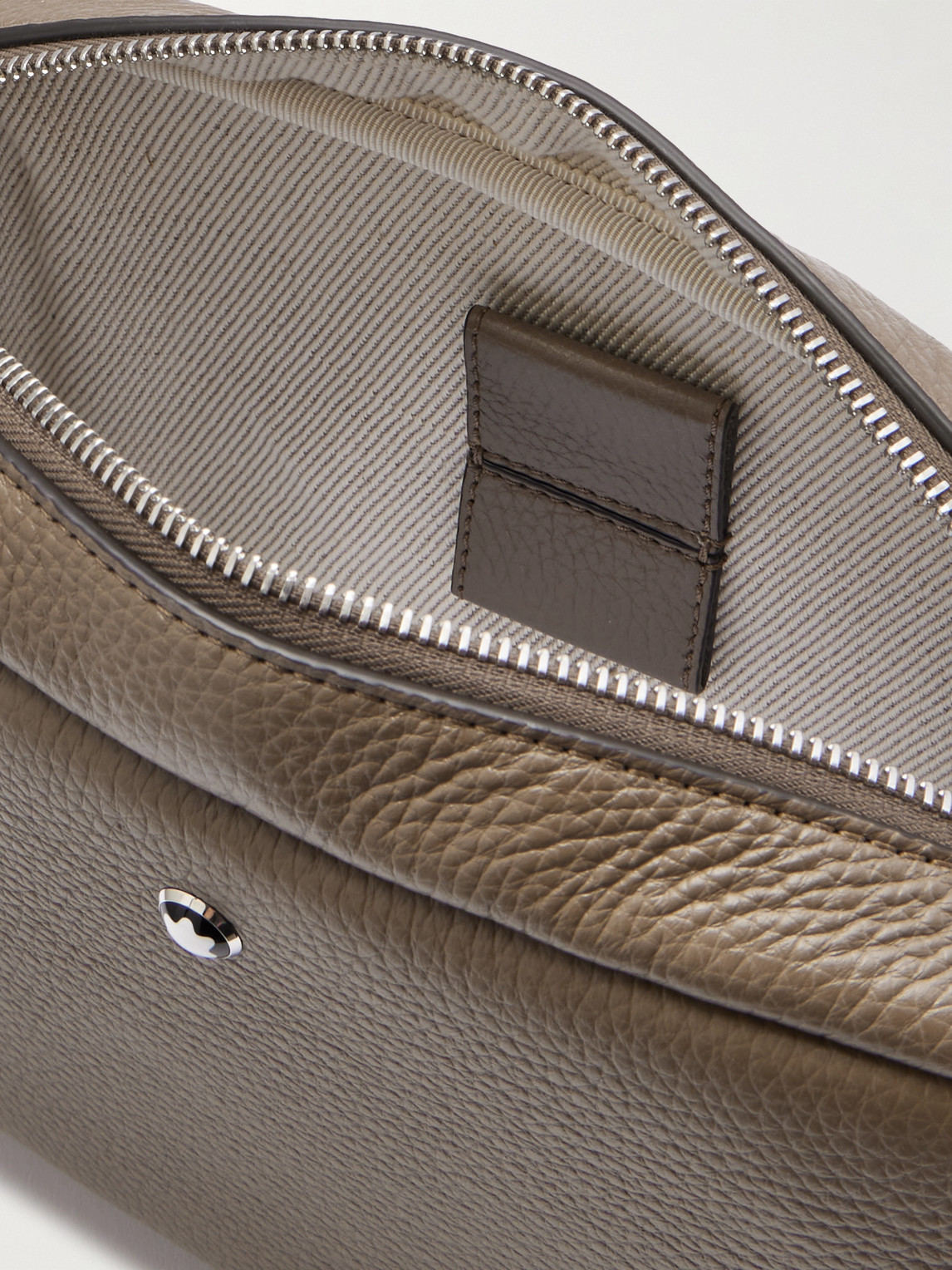 Montblanc Full-grain Leather Messenger Bag In Brown