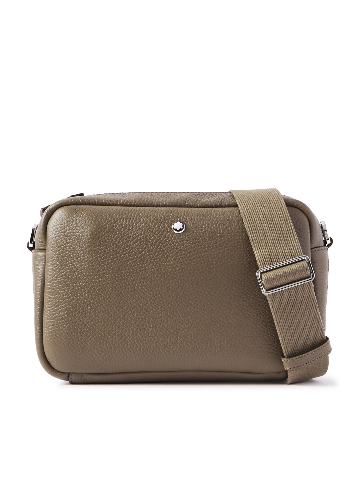 Montblanc Full-grain Leather Messenger Bag In Brown