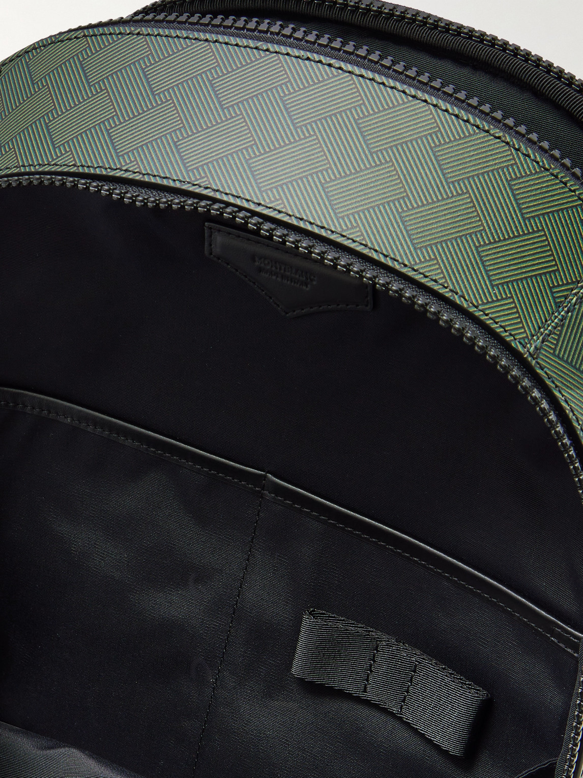 Montblanc Sartorial Medium Cross-grain Leather Backpack In Green