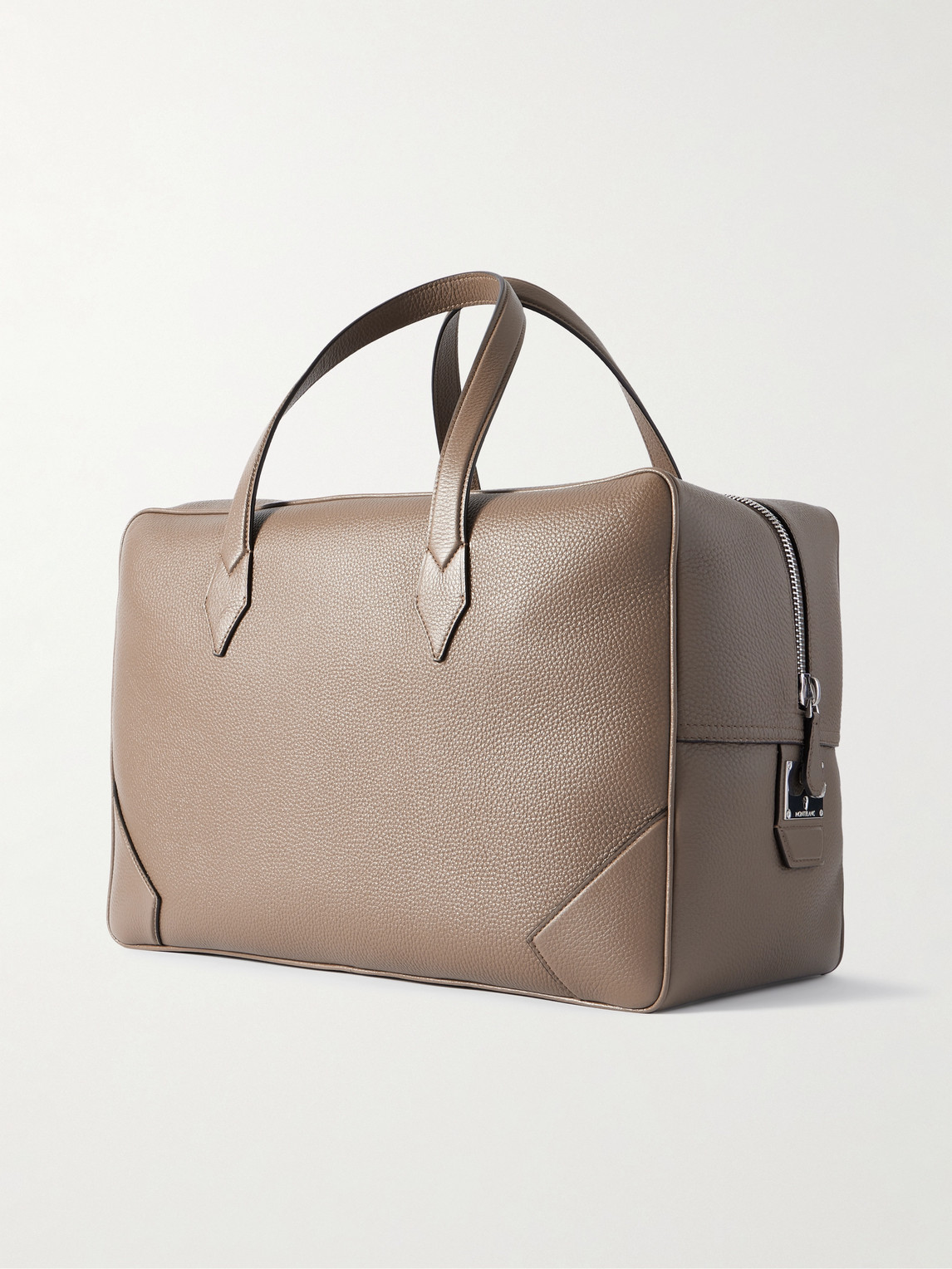 Montblanc Full-grain Leather Holdall In Neutral