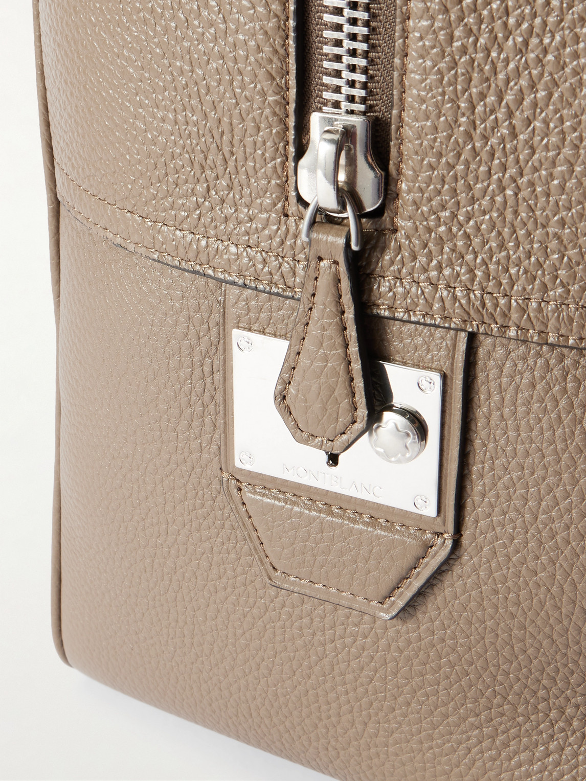 Montblanc Full-grain Leather Holdall In Neutral