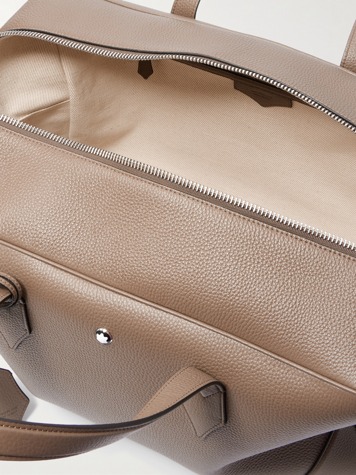 Montblanc Full-grain Leather Holdall In Neutral