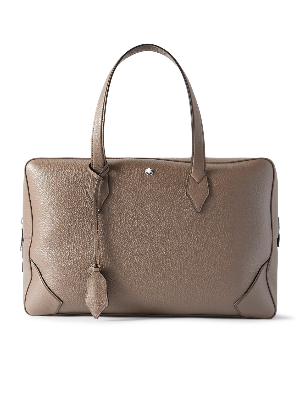 Montblanc Full-grain Leather Holdall In Neutral